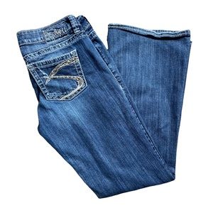 Silver Jeans Co Lola Distressed Mid Rise Bootcut Size 29